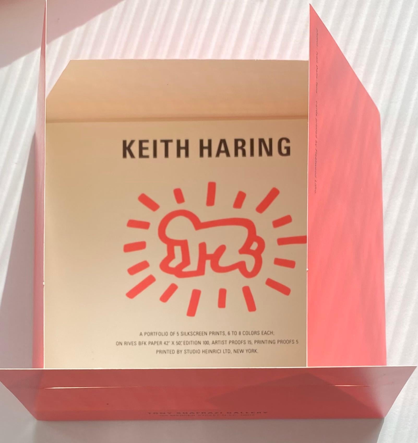 Keith Haring Fertility: set of 5 announcements 1983 (Keith Haring Tony Shafrazi) For Sale 7