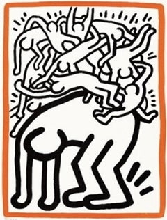 Keith Haring,  Fight AIDS Worldwide, Lithograph 1990