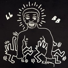 Vintage Keith Haring for Paradise Garage 1986 (Keith Haring, Larry Levan) 