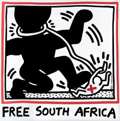 Affiche Free South Africa de Keith Haring 1985 
