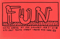 Keith Haring Fun Gallery 1983 (announcements set of 2)