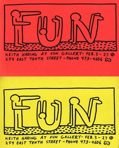 Keith Haring Fun Gallery 1983 (announcements set of 2)