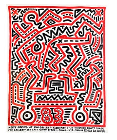 Keith Haring Fun Gallery exhibition poster 1983 (vintage Keith Haring)