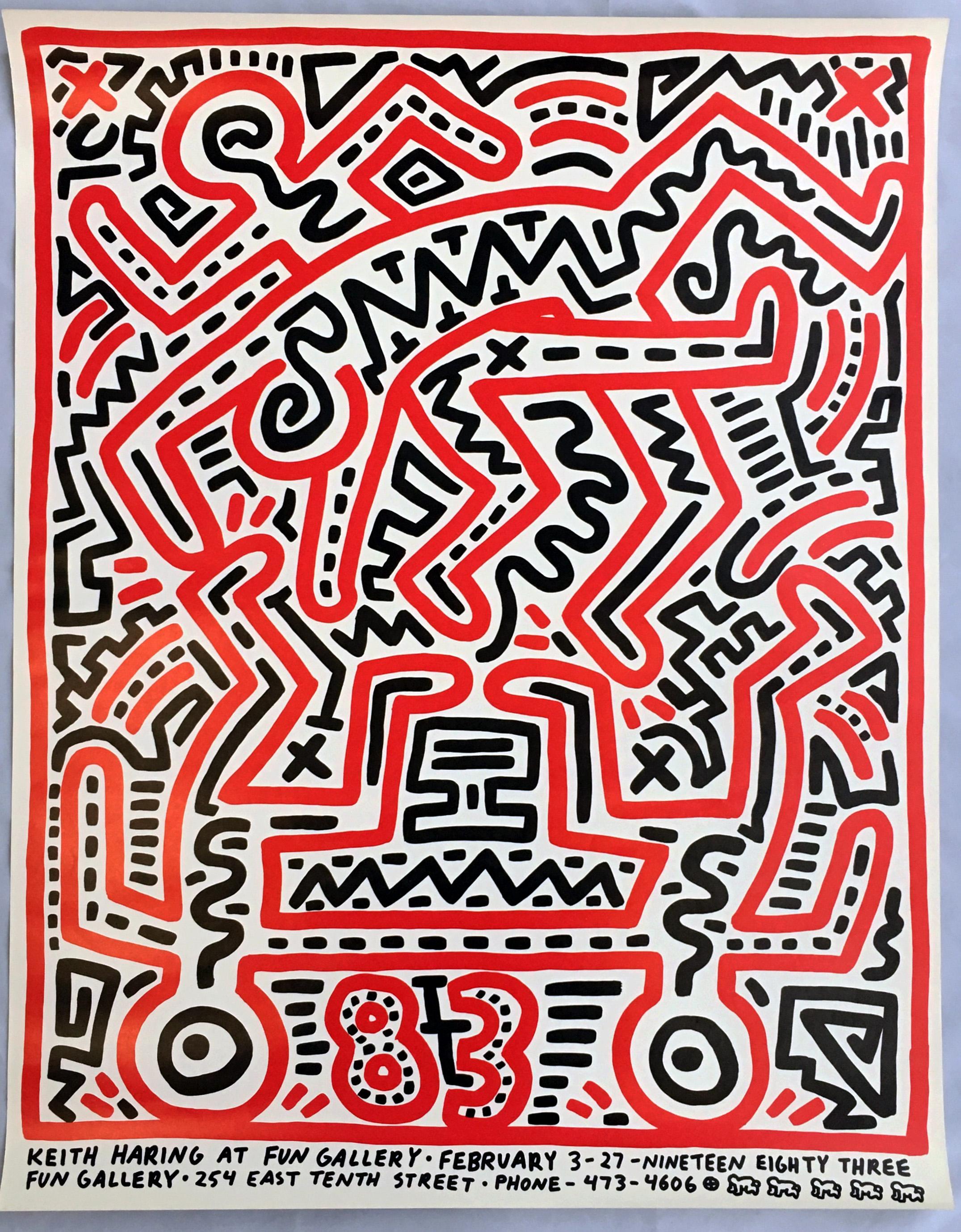 keith haring exhibition poster 1983