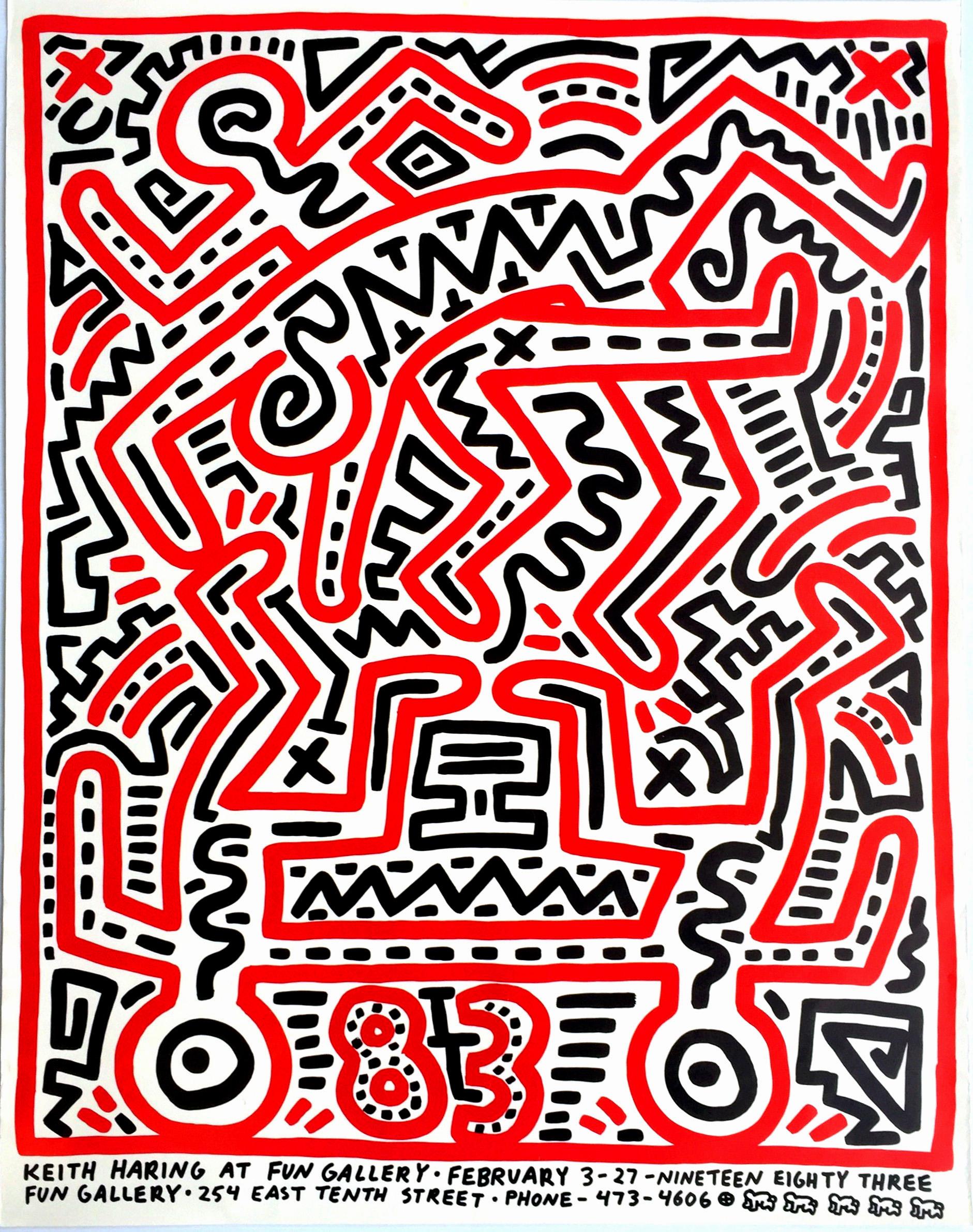 Keith Haring Fun Gallery exhibition poster 1983 (vintage Keith Haring)