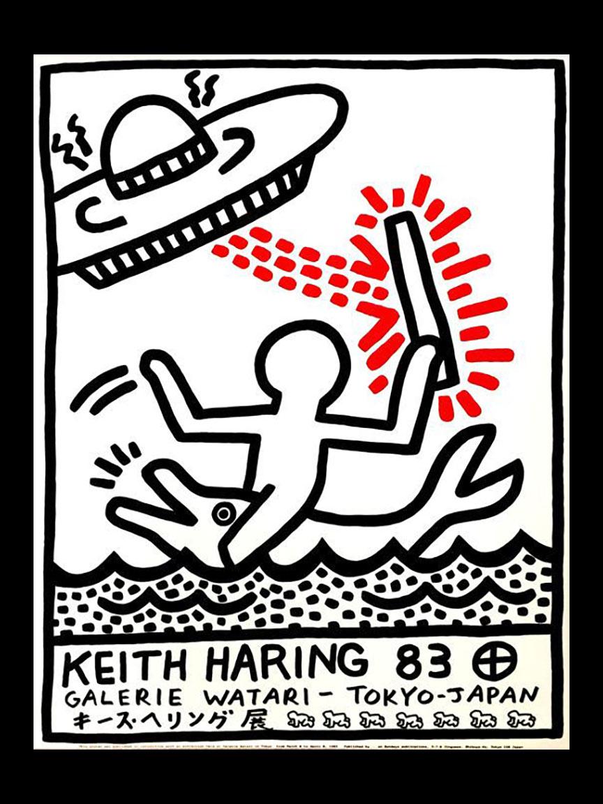 Keith Haring Galerie Watari Plakat 1983 (Drucke vonKeith Haring) 2