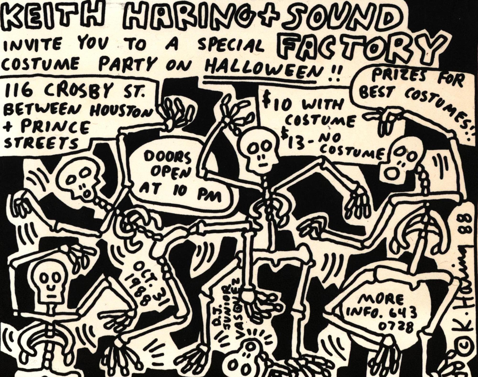 Halloween 1989 (Ankündigung) von Keith Haring im Angebot 1