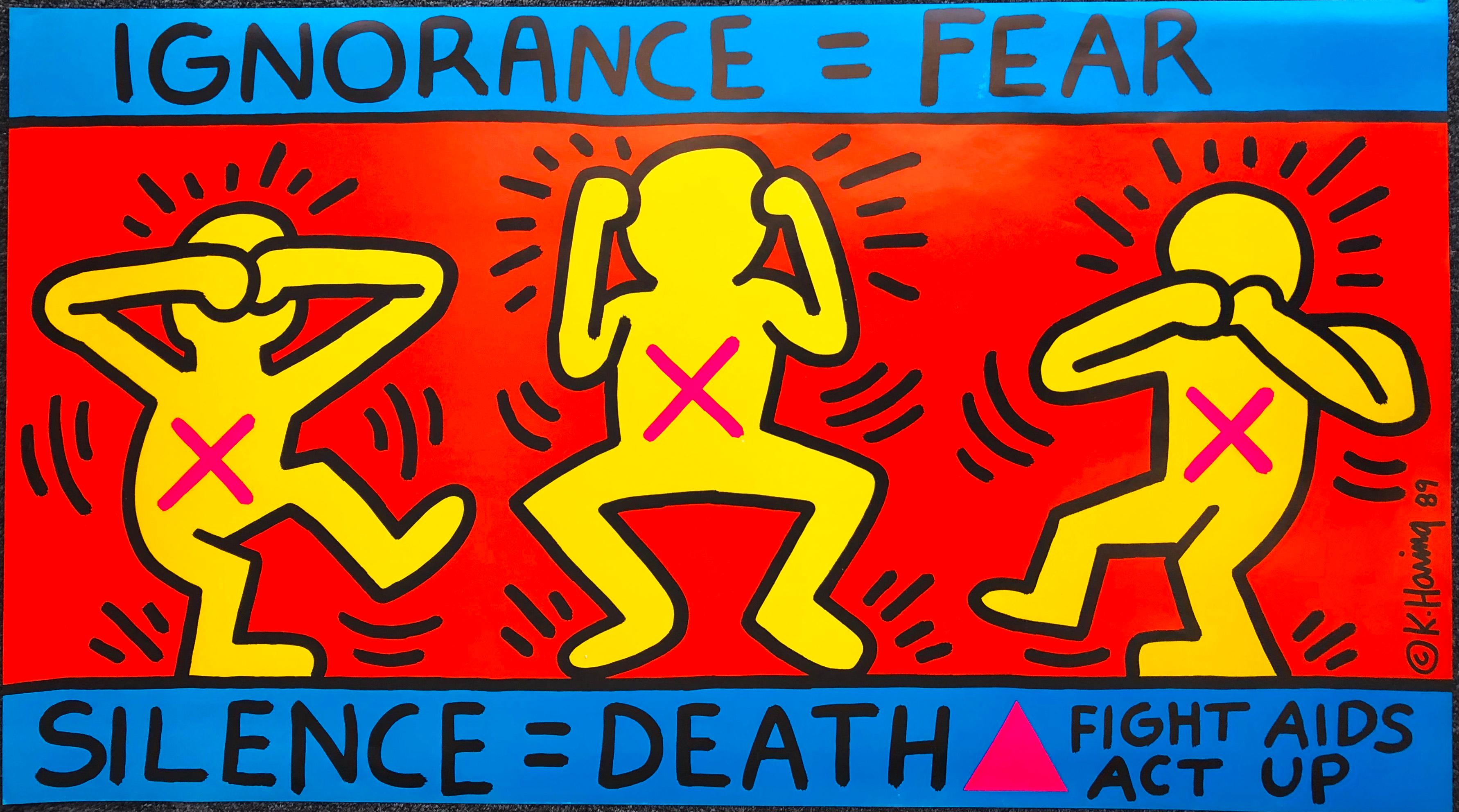 keith haring ignorance fear 1989