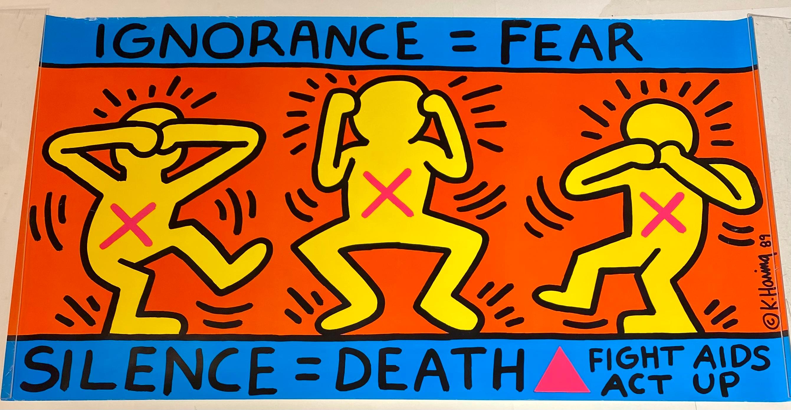 Keith Haring Ignorance = Fear, 1989 (Keith Haring Act Up poster) 1
