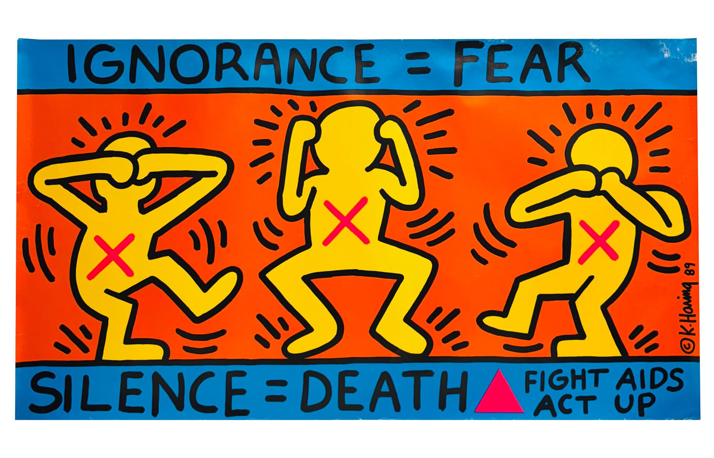 Keith Haring Ignorance = Fear, 1989 (Keith Haring Act Up poster) 5