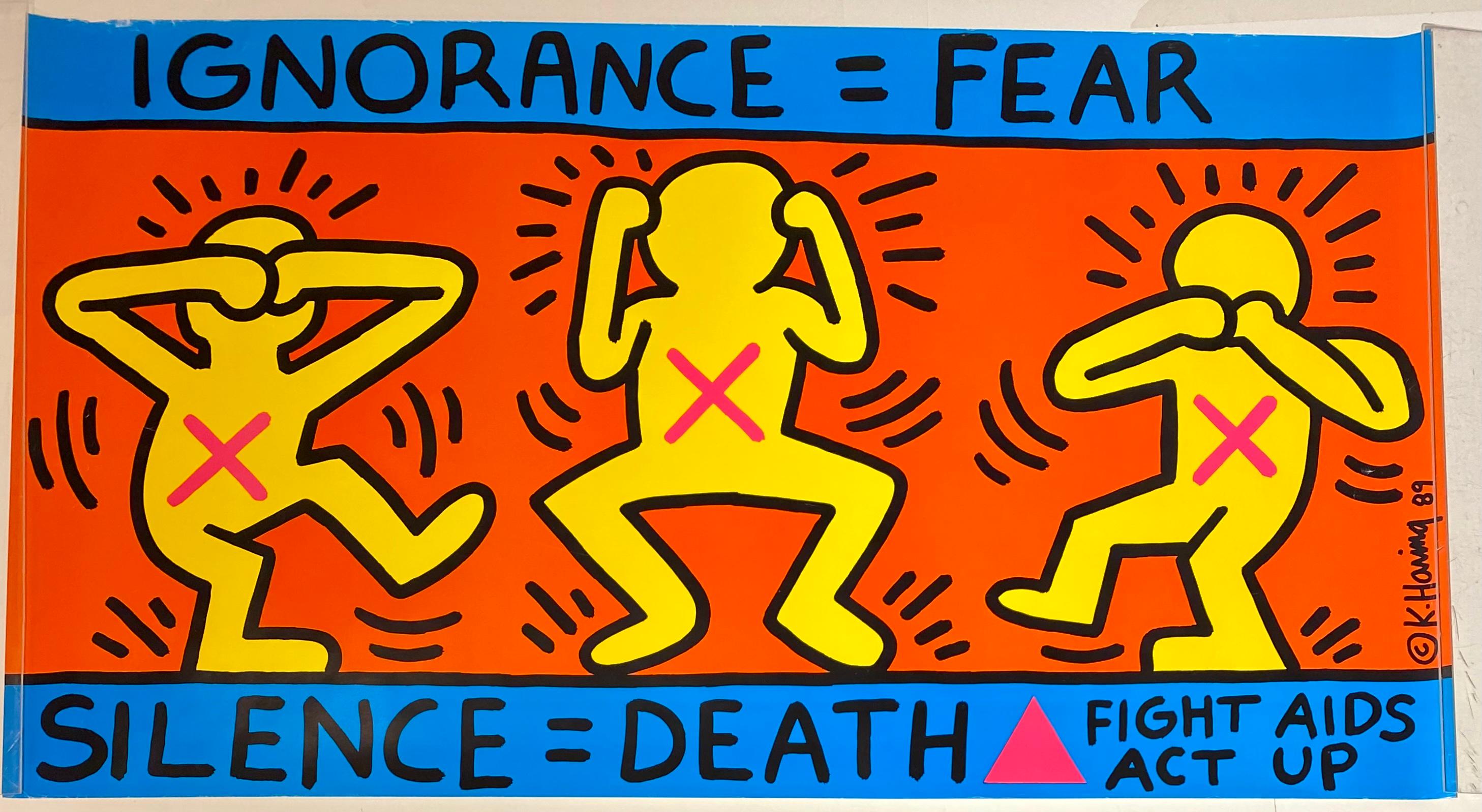 Keith Haring Ignorance = Fear, 1989 (Keith Haring Act Up poster) 7