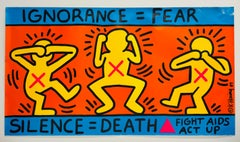 Keith Haring Ignorance = Fear, 1989 (affiche de Keith Haring Act Up)