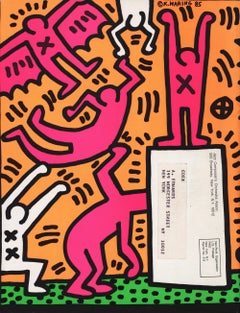 Keith Haring illustrated New Music Distribution Service 1986