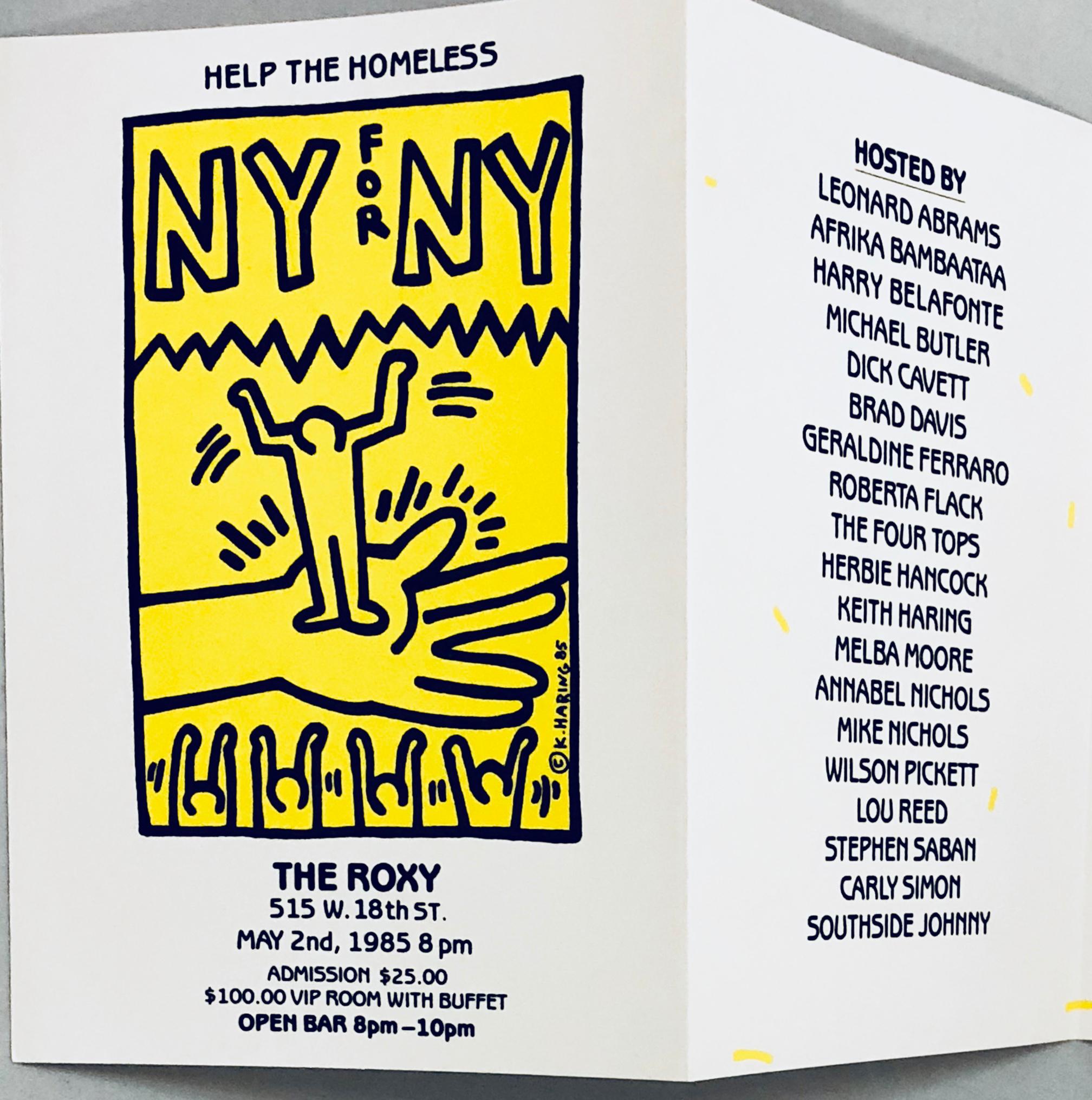 Keith Haring Aide the Homeless 1985 (annonce de Keith Haring en 1985) en vente 2