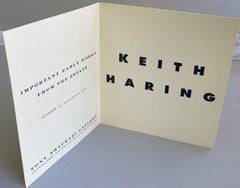 Keith Haring Tony Shafrazi gallery 1991 (Keith Haring poster card)