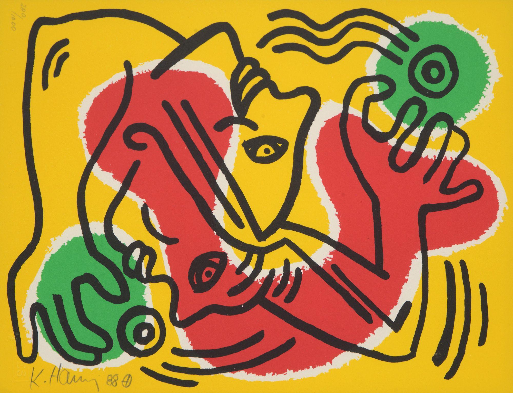 Keith Haring INTERNATIONAL VOLUNTEER DAY Lithograph, Signed Edition For Sale 5