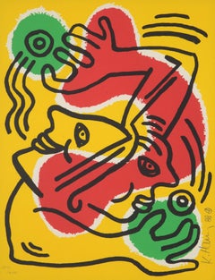 Keith Haring INTERNATIONAL VOLUNTEER DAY Lithograph, Signed Edition