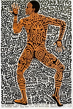 Vintage Keith Haring Into 84 (Keith Haring Tony Shafrazi announcement card)  