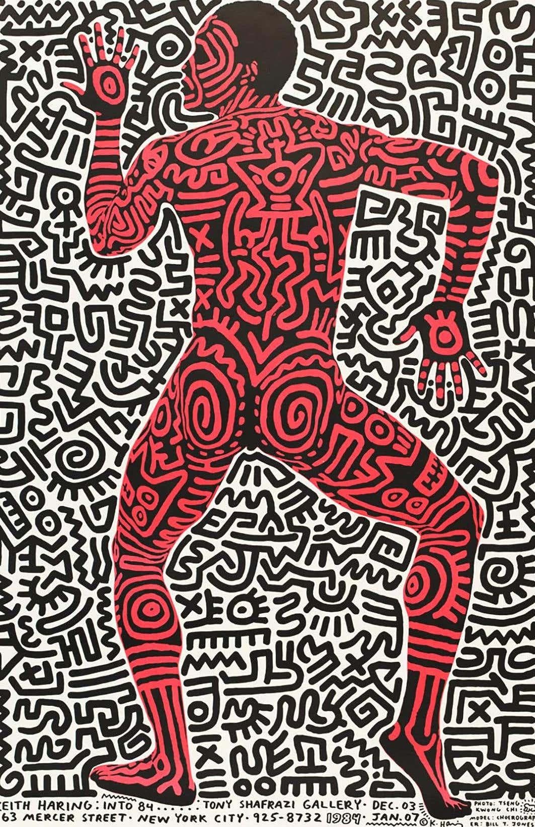 Keith Haring Into 84-Plakat (Vintage Keith Haring)  im Angebot 2