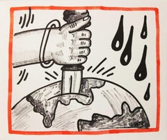 Keith Haring lithograph 1990 (Keith Haring Against All Odds)