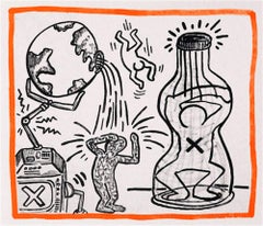 Keith Haring lithograph 1990 (Keith Haring Against All Odds)