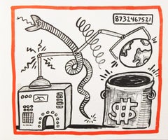 Keith Haring lithograph 1990 (Keith Haring Against All Odds)