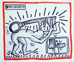 Keith Haring lithograph 1990 (Keith Haring Against All Odds)