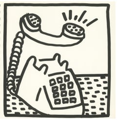 Inserto litografico Keith Haring 1982 (Keith Haring Tony Shafrazi 1982)