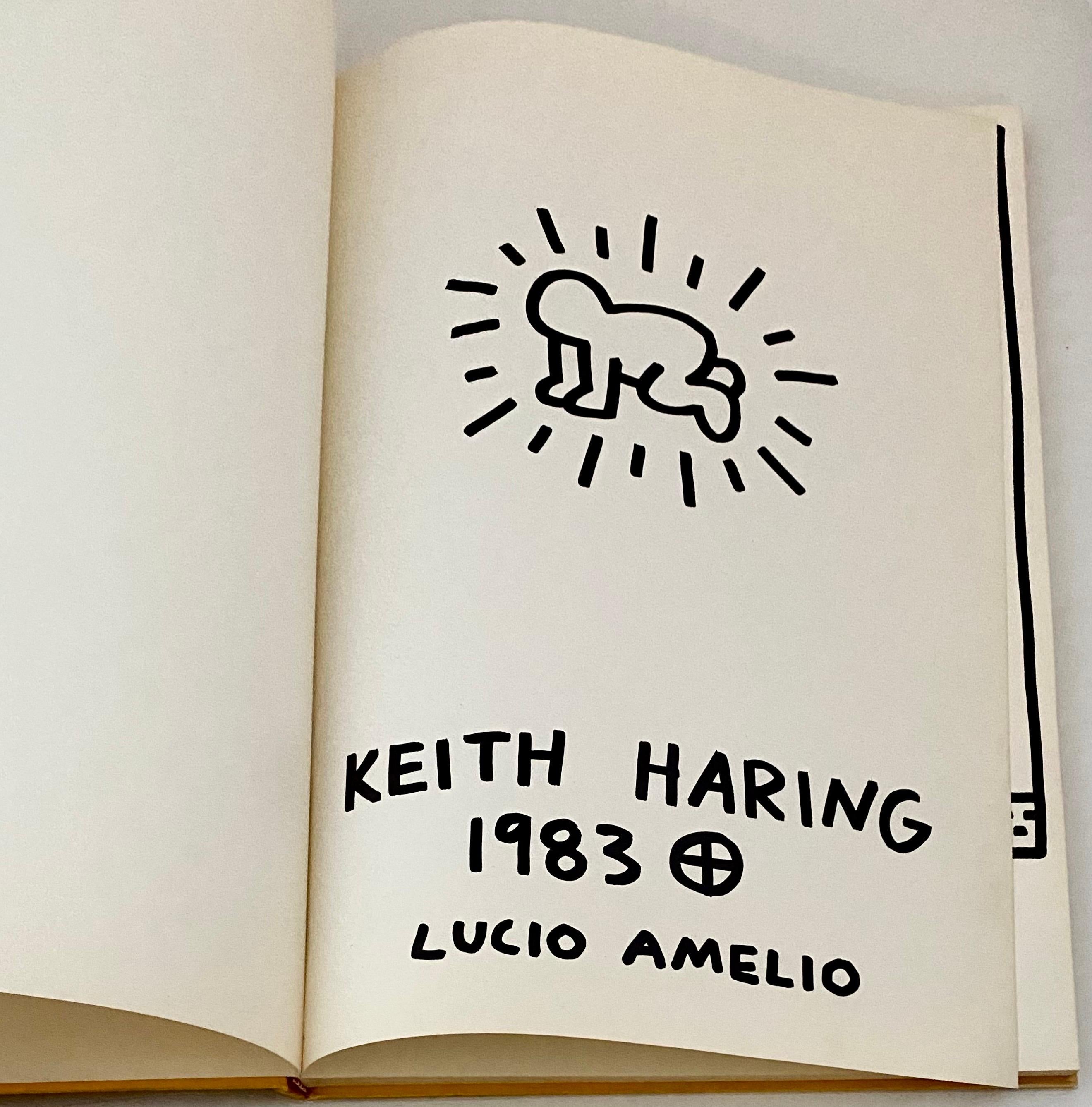 Keith Haring Lucio Amelio 1983:
The rare, much sought-after 1983 Keith Haring artist book containing 30 large sized original lithographs created by Haring on the occasion of: Keith Haring at Lucio Amelio Gallery, Naples 1983. From a limited edition