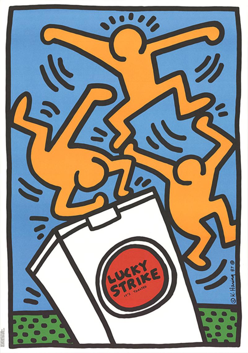 Keith Haring Lucky Strike 1987: Satz von 3 Werken (Keith Haring Drucke)  1