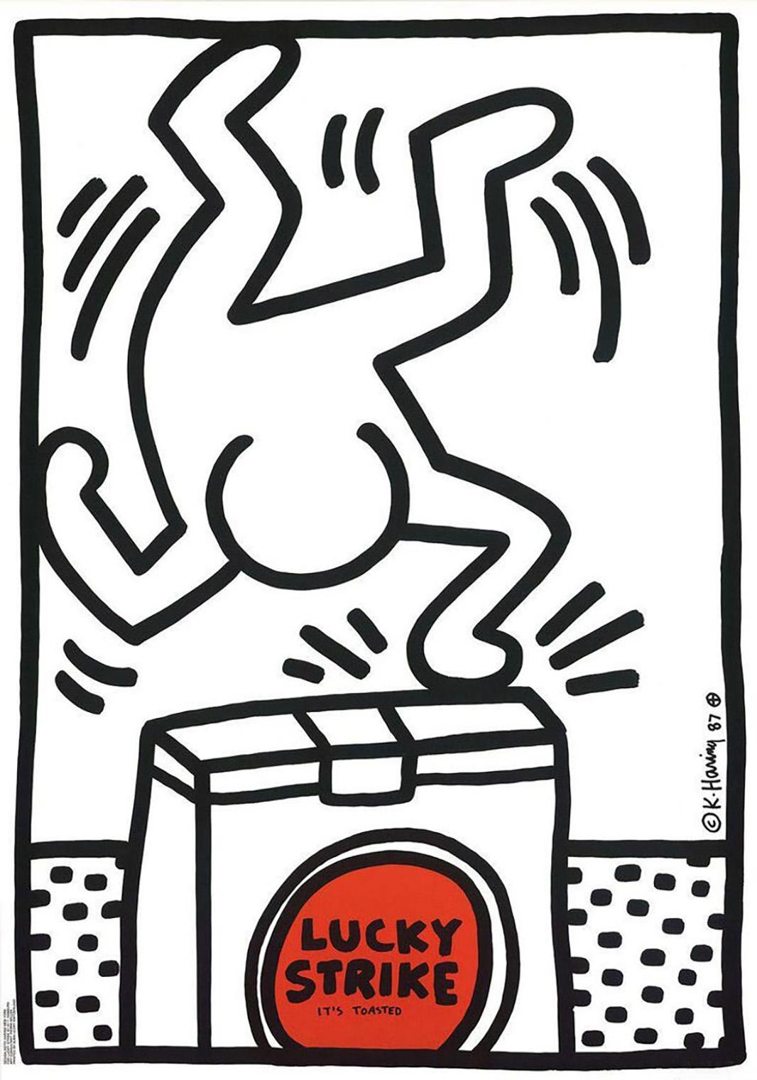Poster di Keith Haring Lucky Strike 1987