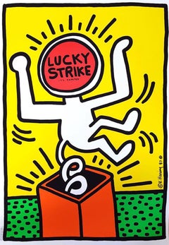 Vintage Keith Haring Lucky Strike (Yellow) 