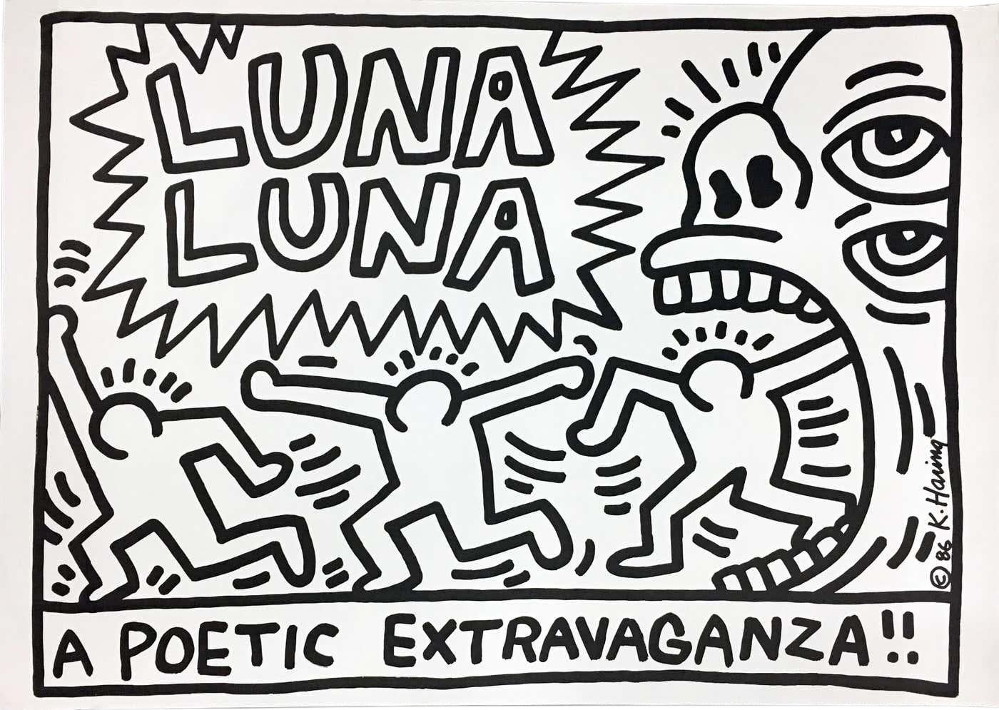 Keith Haring Luna Luna A Poetic Extravaganza (Keith Haring prints posters) 
