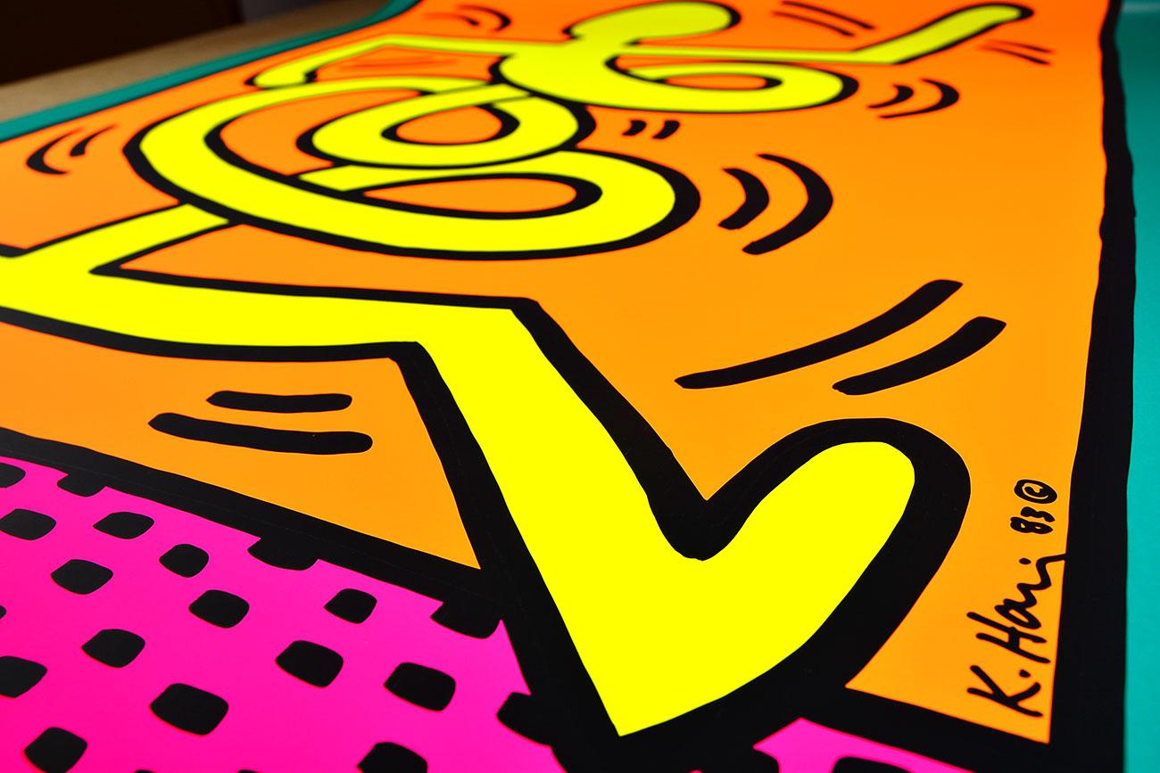 KEITH HARING - Montreux Jazz Festival, 1983 - Screen print - New York Pop Art - Print by Keith Haring
