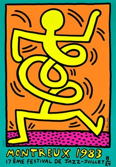 KEITH HARING - Montreux Jazz Festival, 1983 - Screen print - New York Pop Art