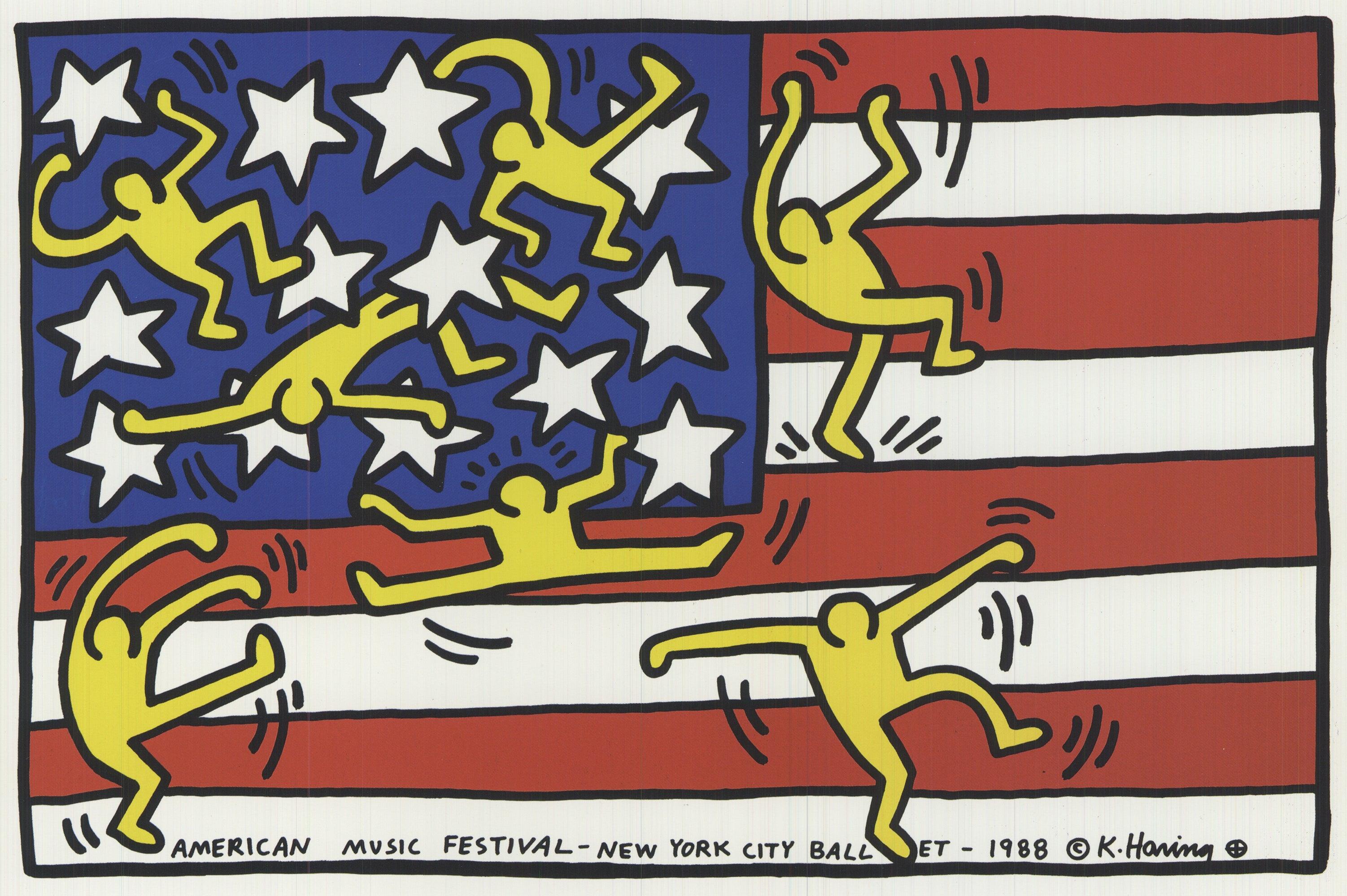 Keith Haring 'Ballet de la Ciudad de Nueva York: Festival de Música Americana, 1988' Pop Art en venta 1