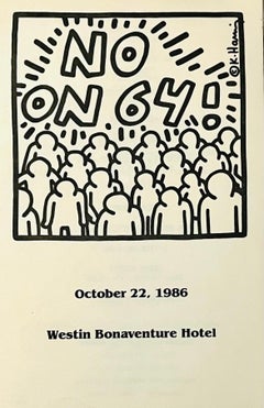Keith Haring No On 64 (Keith Haring Aids activist announcement)