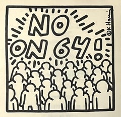 Retro Keith Haring No On 64 (Keith Haring Aids activist announcement)