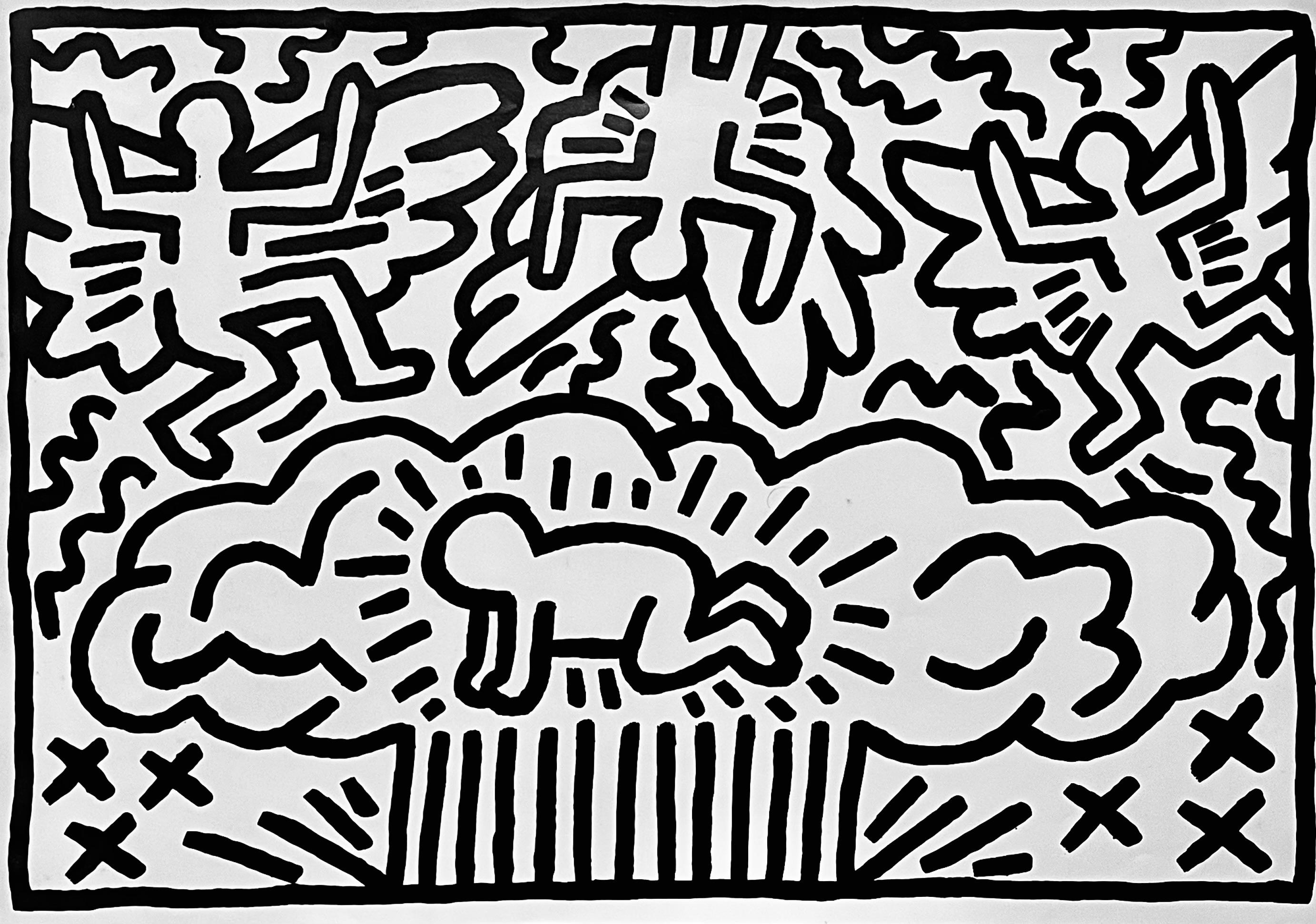 Keith Haring Nuclear Disarmament poster 1982 For Sale 3