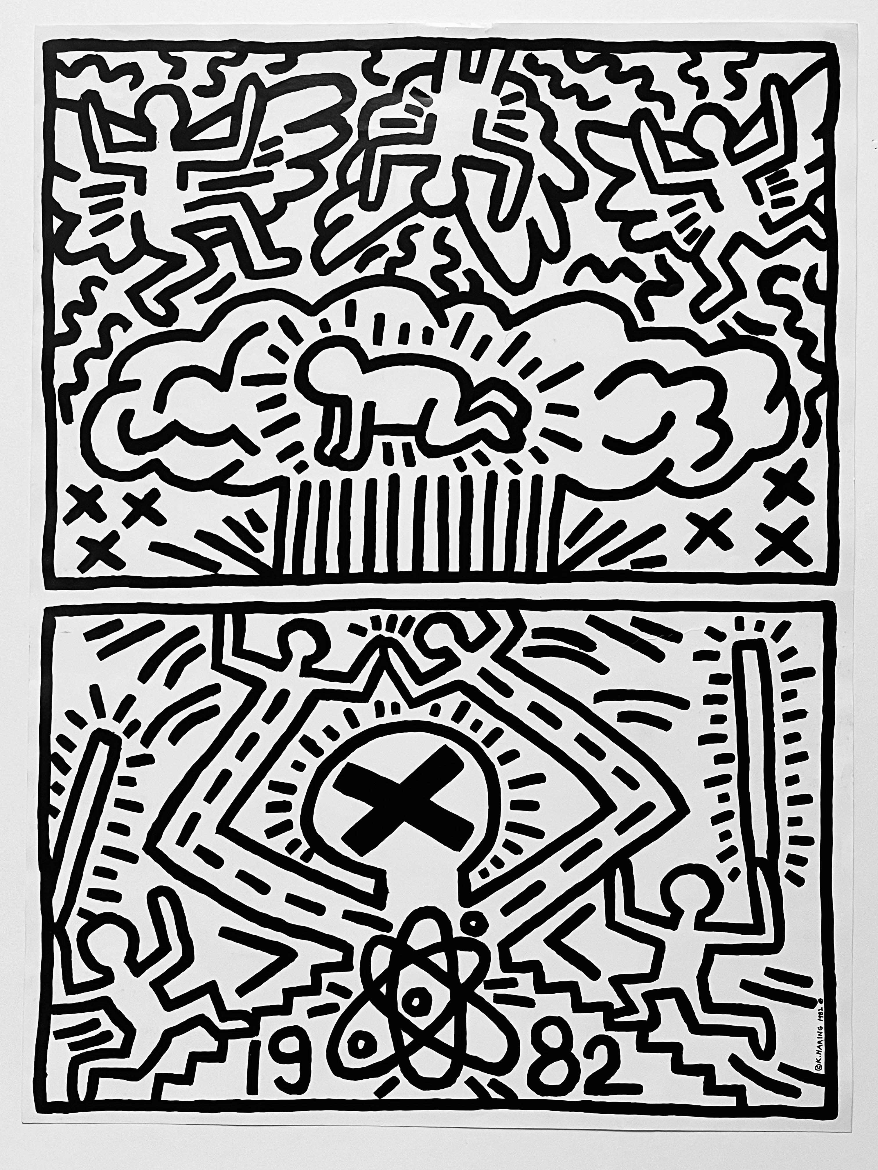 Keith Haring Nuclear Disarmament poster 1982 For Sale 4