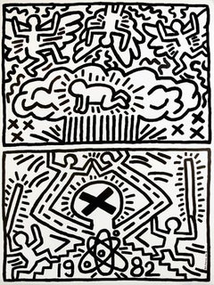 Vintage Keith Haring Nuclear Disarmament poster 1982