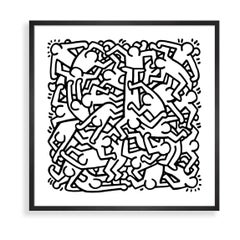 Gerahmter Druck von Keith Haring – Party of Life