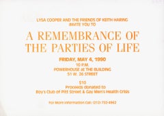 Keith Haring Party of Life invitation 1990