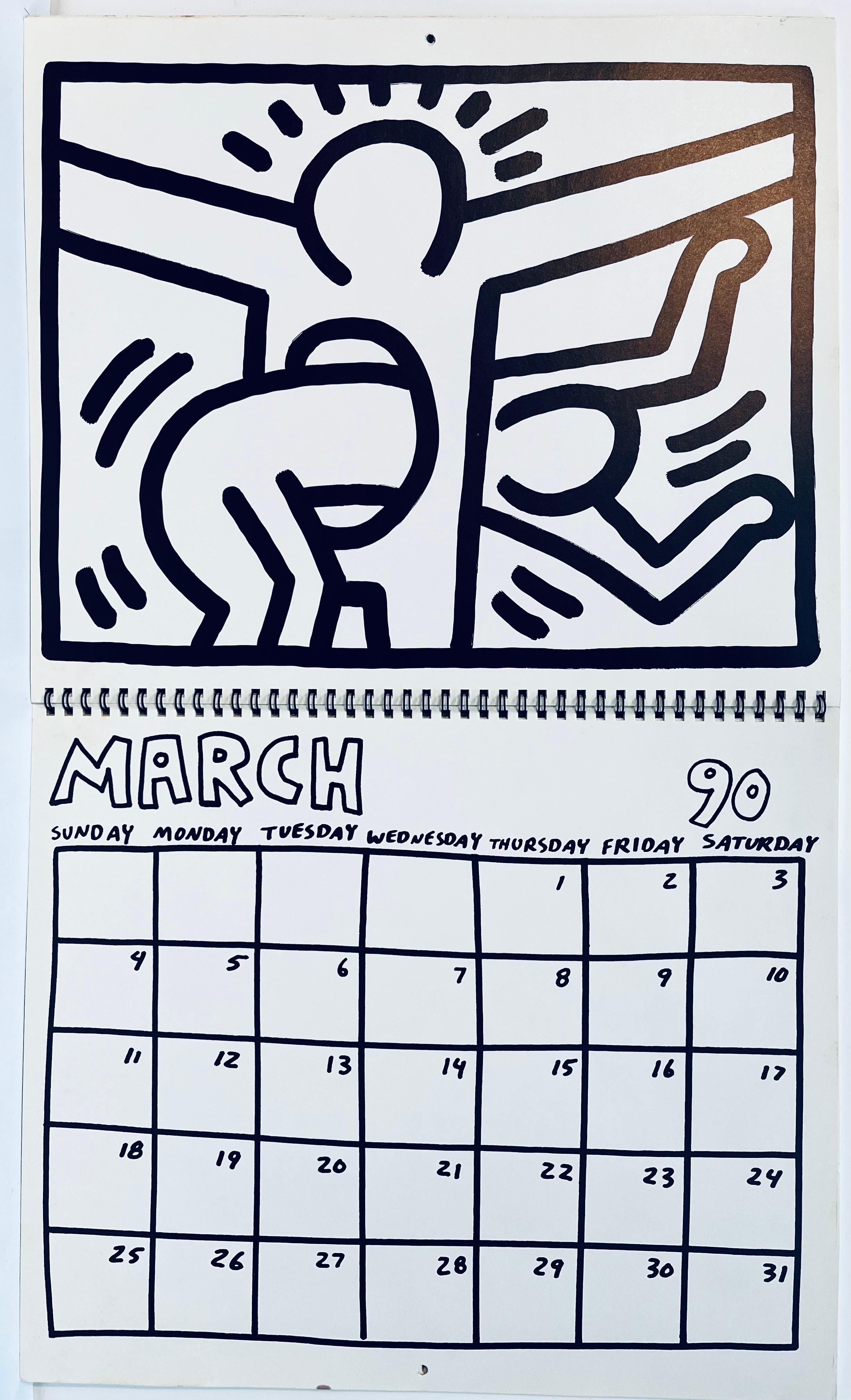 Keith Haring Keith Haring Pop Shop calendar 1989/1990 (vintage Keith