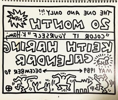 Calendar Keith Haring Pop Shop 1989/1990 (vintage Keith Haring)