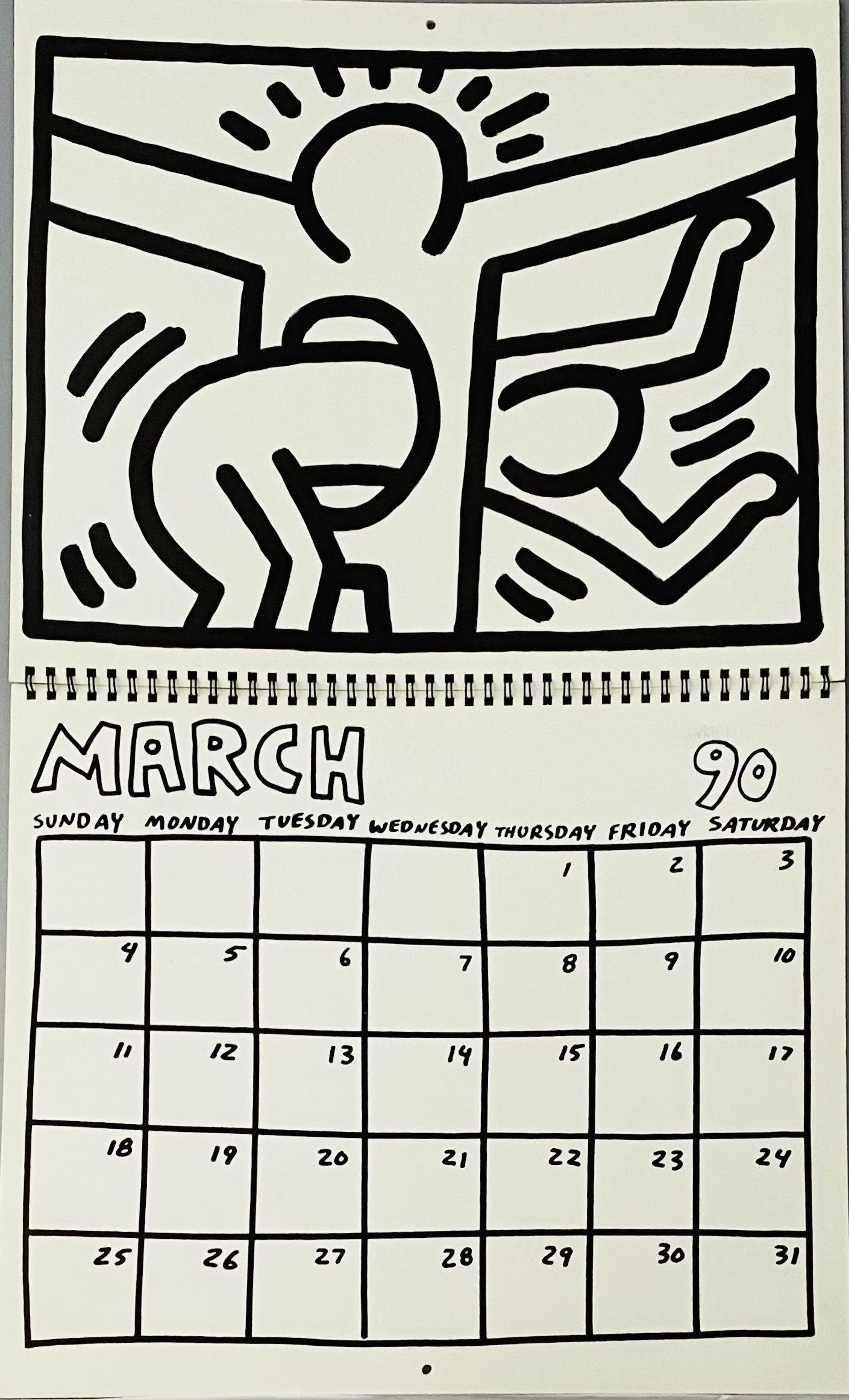 Keith Haring Pop Shop calendar 1989/1990 (vintage Keith Haring)  1