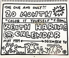 Keith Haring Pop Shop calendar 1989/1990 (vintage Keith Haring) 