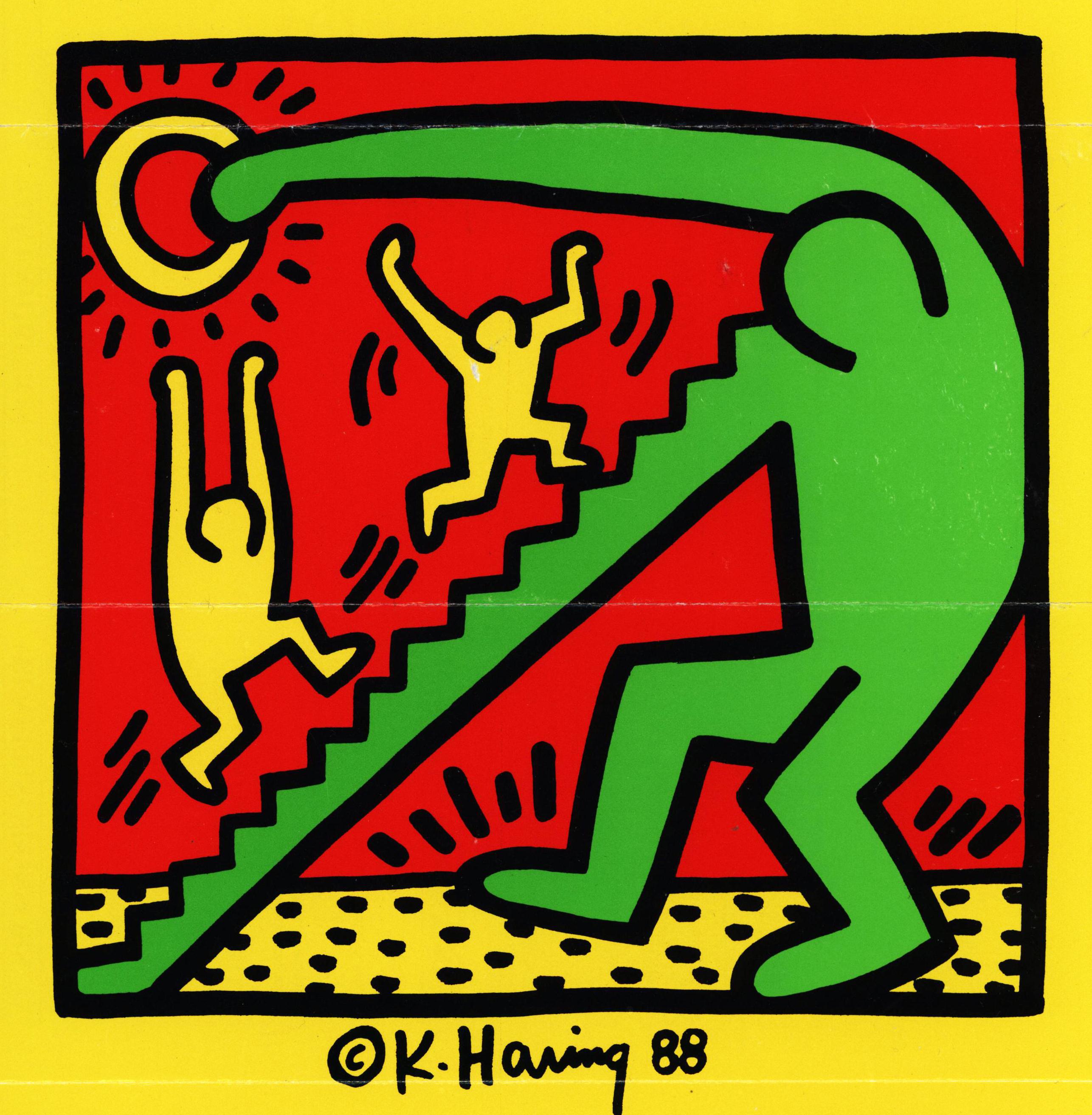 Póster de Keith Haring 1988 (Keith Haring City Kids) en venta 1