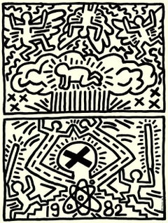 Keith Haring-Poster for Nuclear Disarmament-24" x 18"-Poster-Pop Art-Black