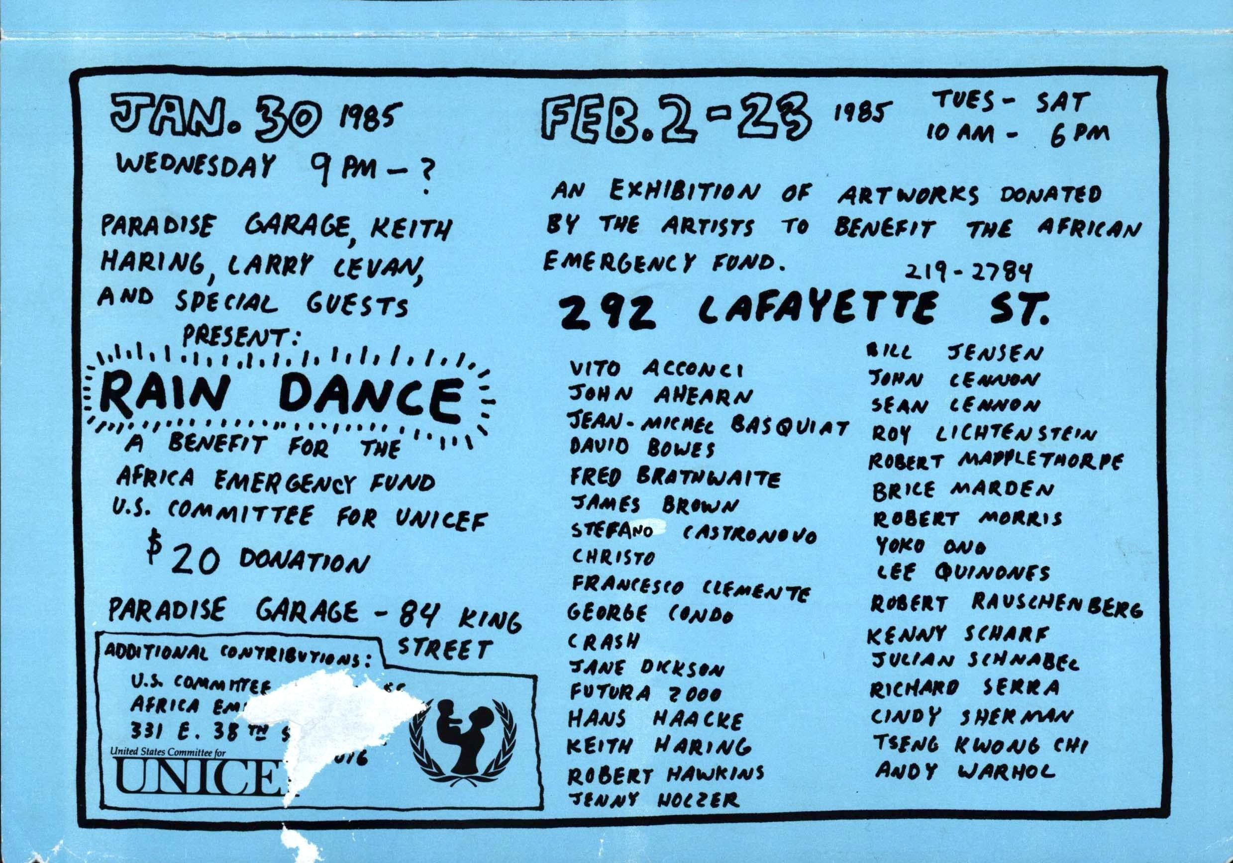 Keith Haring Rain Dance 1985 (Keith Haring Poster) im Angebot 2